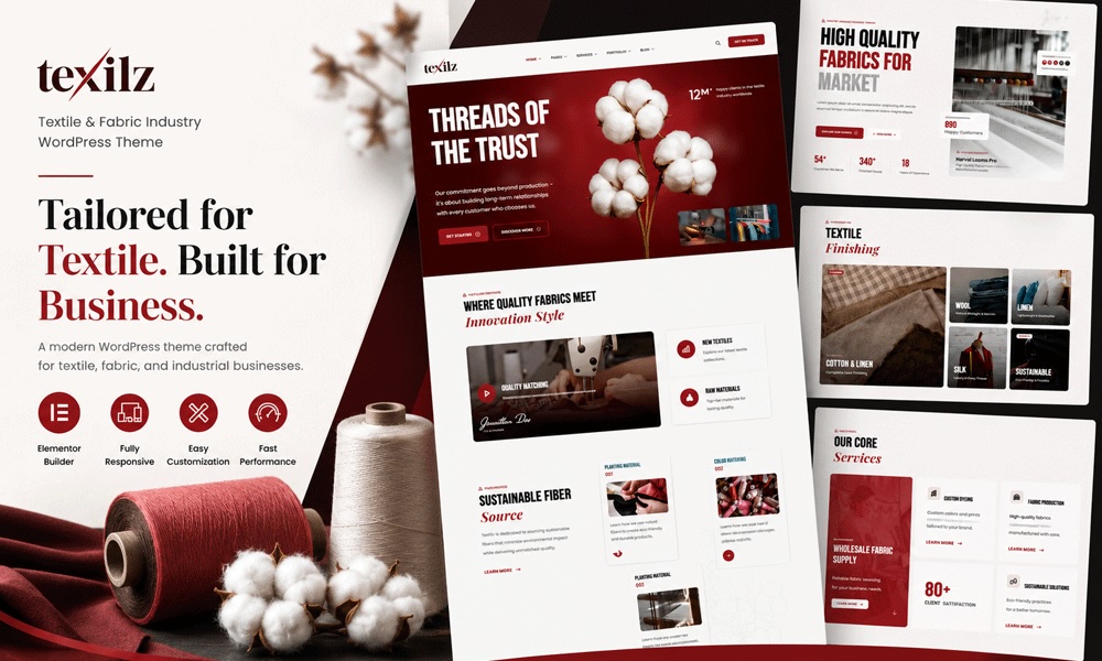 designnominees's tweet photo. #Theme of the Day 30 Jul 2026
Textilz – Textile &amp; Fabric Industry WordPress Theme
by Zozothemes @zozothemes 
https://t.co/b9uEv4n4JB https://t.co/7pYtqjqjkw