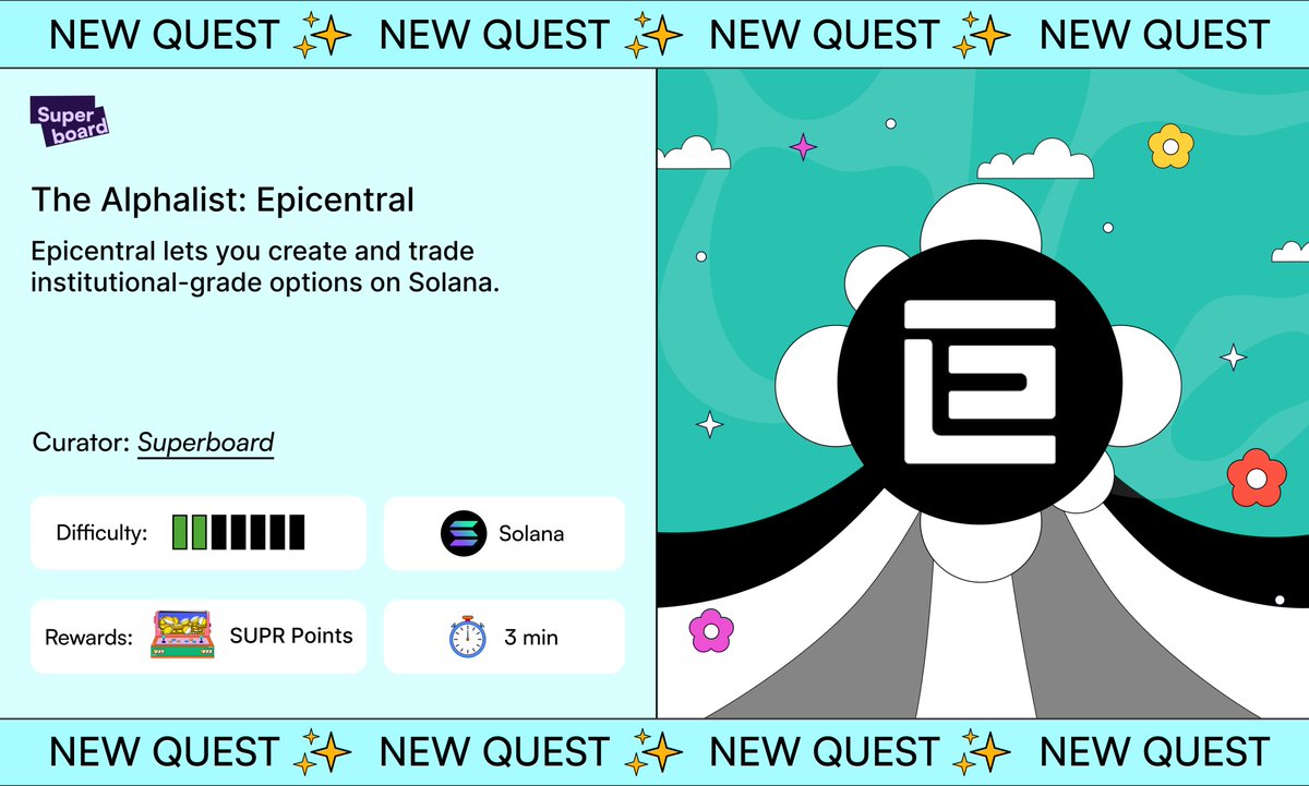 Superboard_'s tweet photo. Meet @epicentral_, the epicenter for options on Solana.

Create and trade institutional-grade options on-chain.

Join → https://t.co/nr52ckbrFz https://t.co/U4eQ6xbuDY