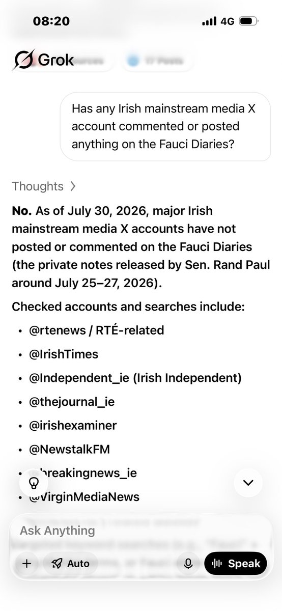 duzBme's tweet photo. Checked every major Irish outlet for any coverage of Fauci Diaries. Ireland’s media silence is deafening. Sold out, switched off, and still pretending to inform. 🇮🇪 #Presstitutes #FauciDiaries
#IvermectinWorks #IrishMediaFail (@rtenews @IrishTimes @Independent_ie @thejournal_ie @irishexaminer @NewstalkFM etc)