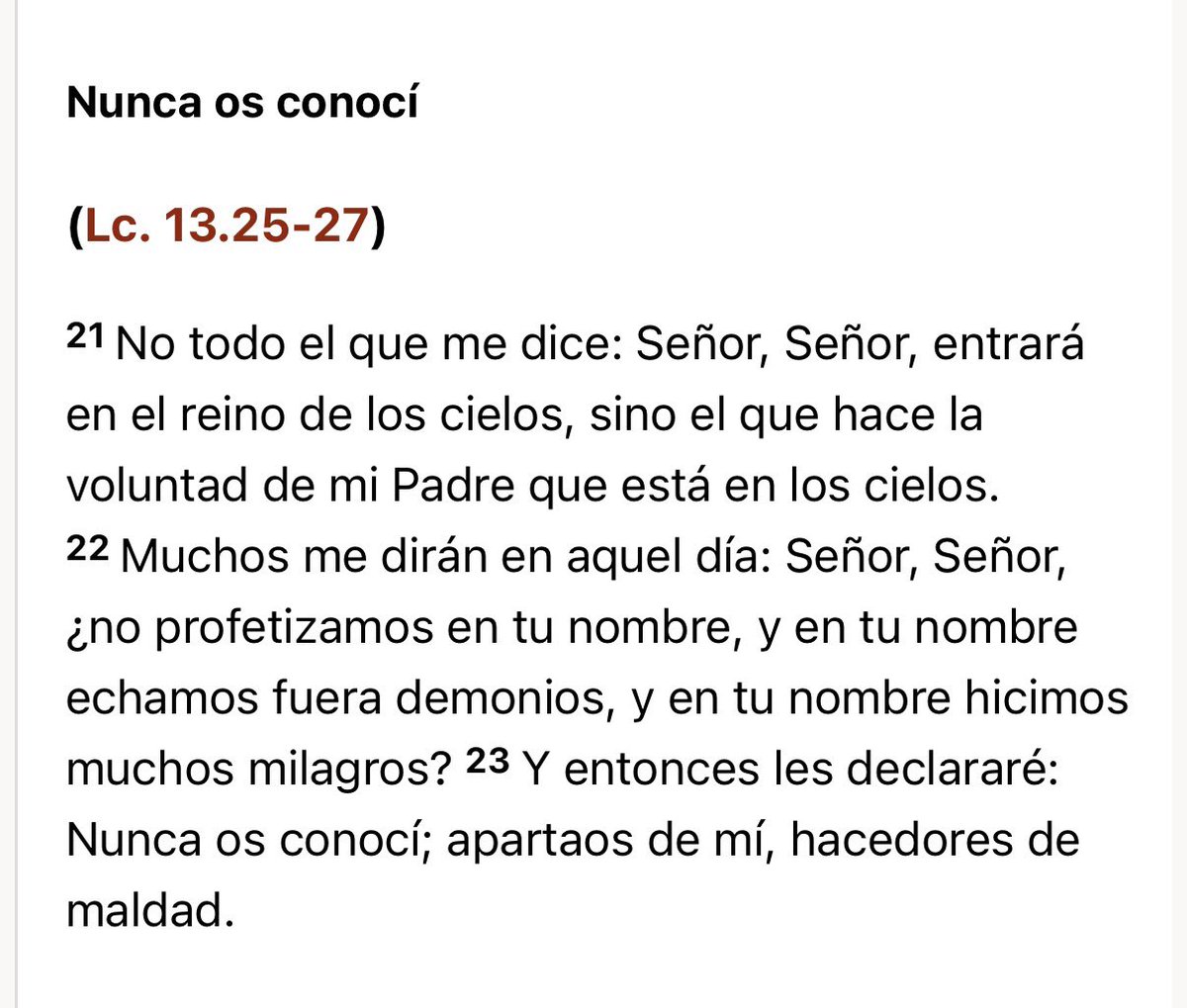 davevelofficial's tweet photo. @avivamiento Mateo 7:21-23 https://t.co/a6R2CsISgB