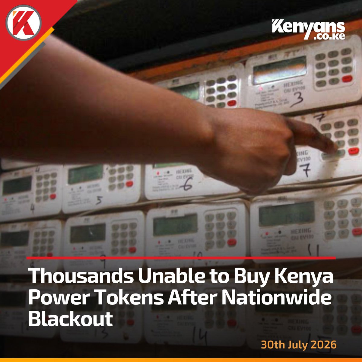 Kenyans's tweet photo. Thousands unable to buy Kenya Power tokens after Nationwide blackout https://t.co/g5ymyicIxw