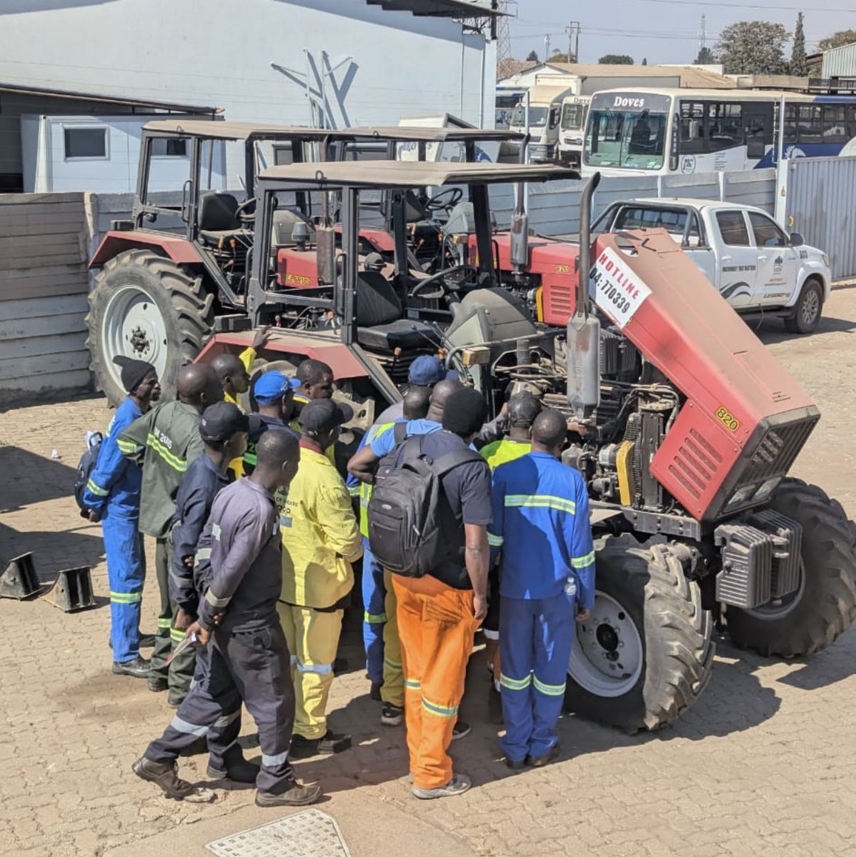 AftradeFZCO's tweet photo. Training continues! Our specialists are sharing hands-on expertise with representatives from the City of Harare, covering agricultural machinery operation, maintenance, and repair to ensure reliable performance and long-term efficiency https://t.co/WozJTFu0rk
