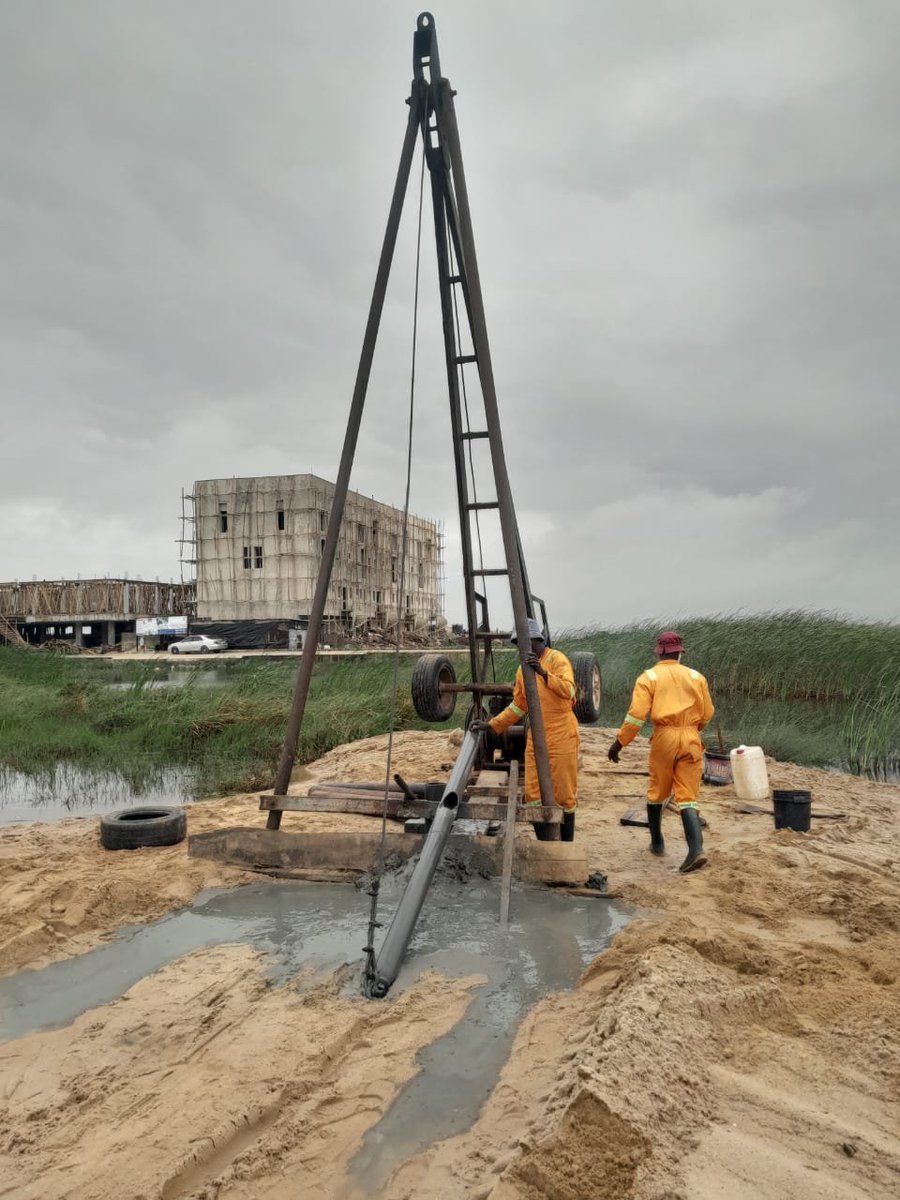 Martosy's tweet photo. Soil Test for proposed 5-Floors @ Lekki Foreshore https://t.co/9gaTfYZgfO