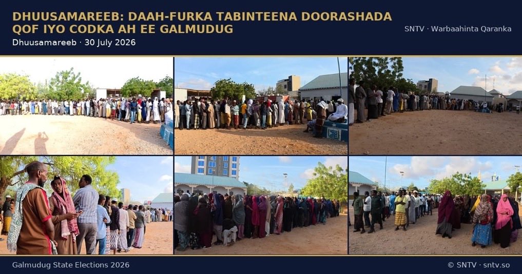 AliOmarMP's tweet photo. Long queues at polling stations across Galmudug send a clear message: Somalis want to participate in choosing their leaders. These images reflect a nation moving beyond elite-driven politics toward broader public participation. Every vote cast today is another step in strengthening democratic institutions and building a more accountable and representative Somalia. This is progress that deserves recognition and encouragement.

Today belongs to the people of Galmudug. Their patience, determination, and commitment to voting demonstrate the growing democratic spirit taking root across Somalia. From Banadir and South West State to Galmudug, the expansion of one-person, one-vote elections is steadily reshaping our political landscape. The future will be defined by citizens exercising their democratic rights, and today’s participation is another milestone on that journey.