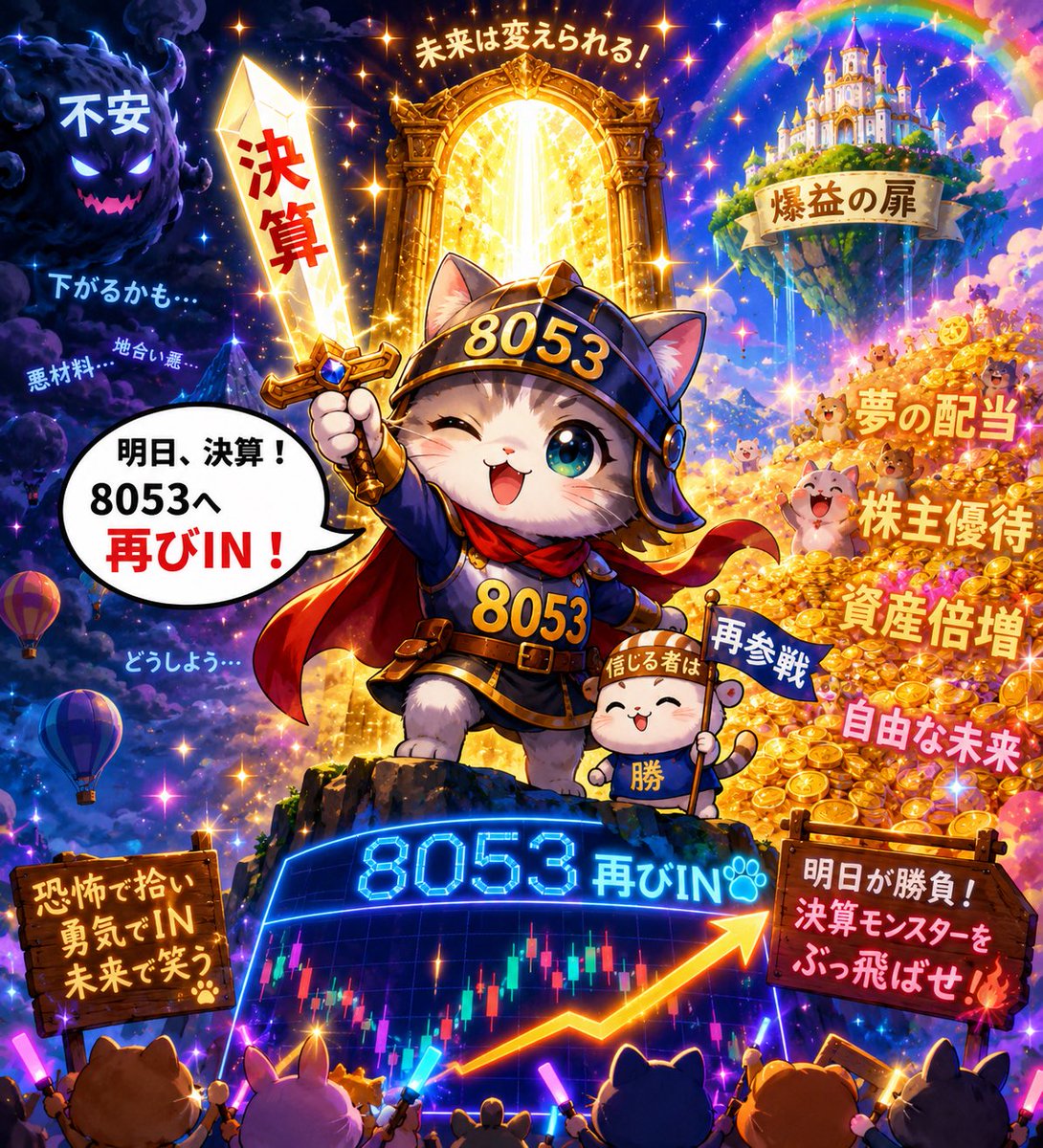 goodluck201611's tweet photo. 明日決算の8053へ再びIN。 https://t.co/JScitkVvEg