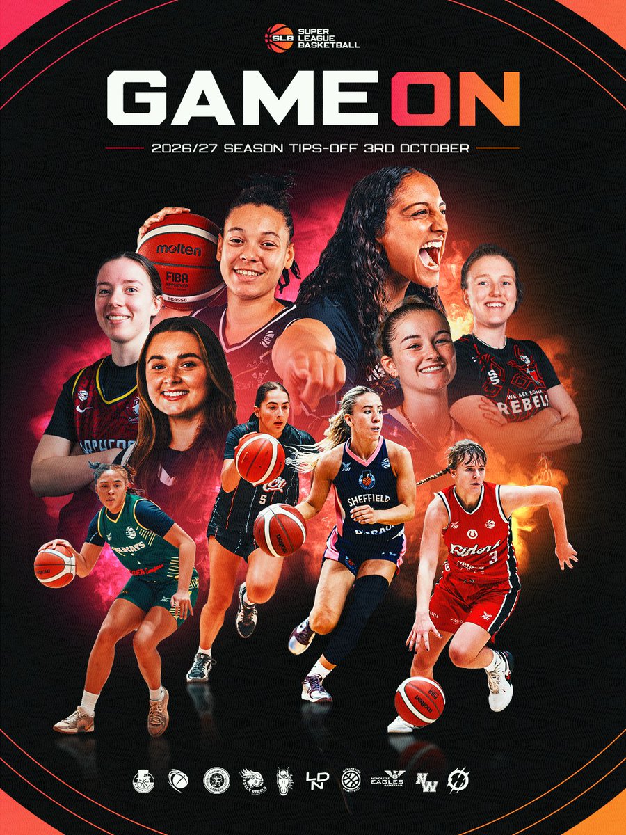 SprLeagueBballW's tweet photo. 📆👀 Let’s lock in! The 2026/27 schedule for the Super League Basketball Women’s campaign is here! 

Click the link in our bio to read more on our website and head to your favourite club’s channels for more information on ticketing!

#BritishBasketball https://t.co/HuOzvebnDV