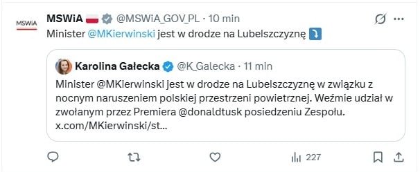 picioslaw's tweet photo. Kierwa też jechał na Lubelszczyznę, ale widocznie "zaniemógł". @K_Galecka musiała usunąć. https://t.co/8DAsbmeDJW