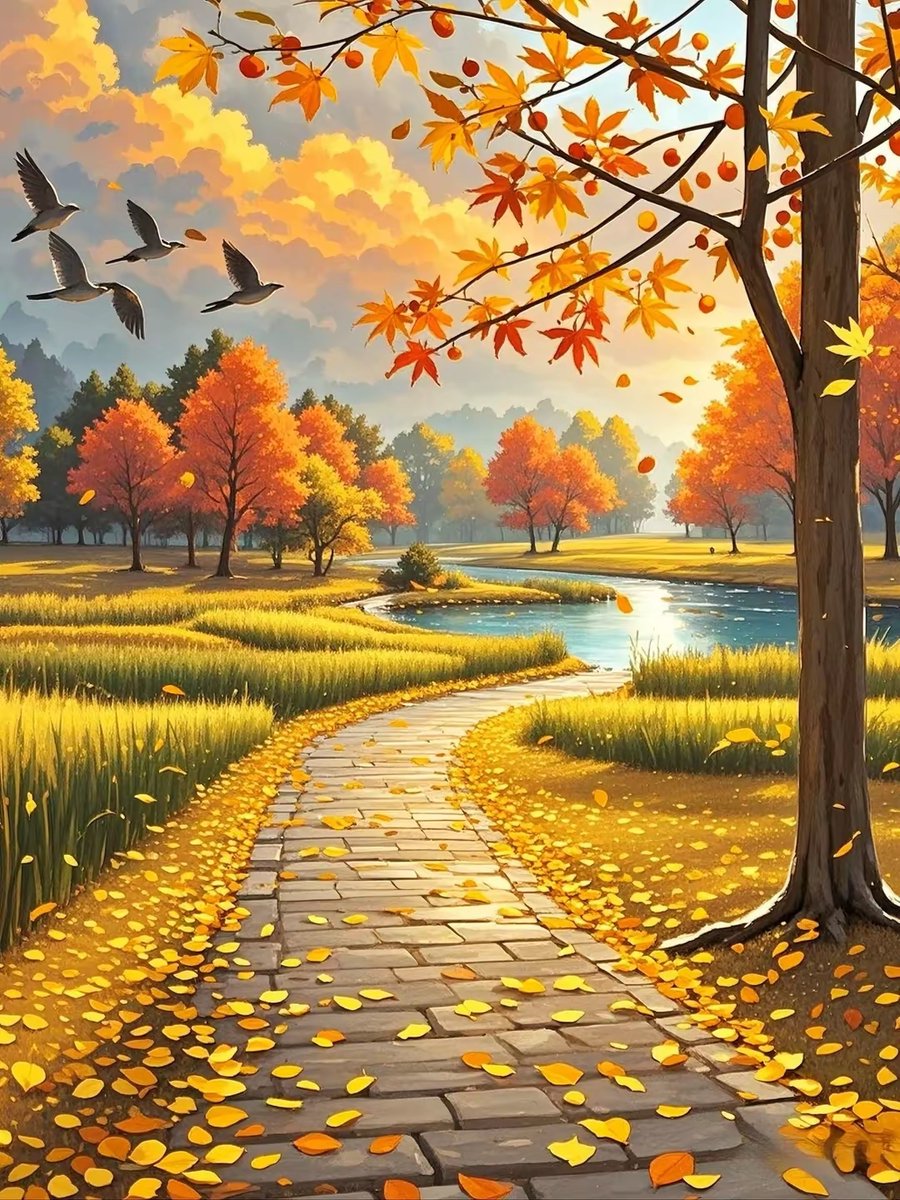 TemekaNeit9ib's tweet photo. Cool autumn breeze and golden fallen leaves  Perfect for a post-work walk! https://t.co/KKuRI7WeVx