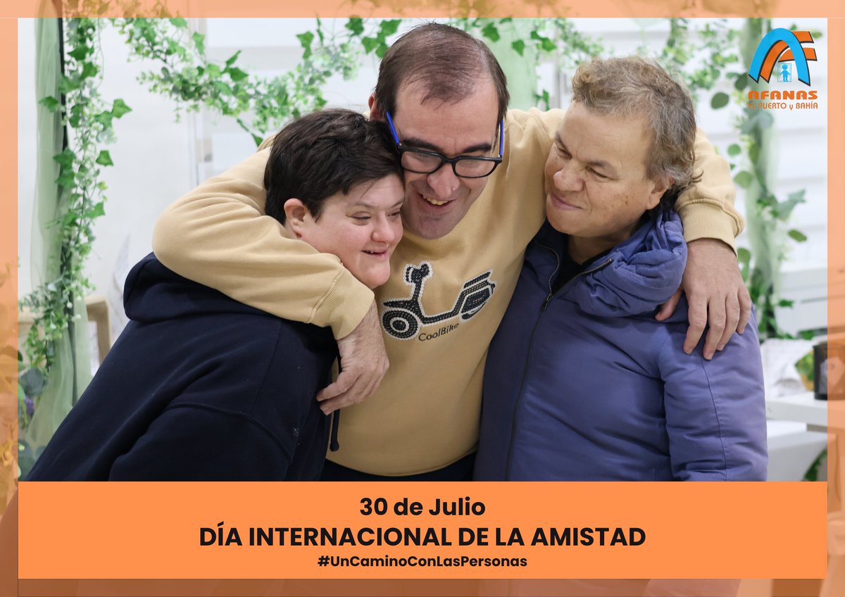 afanas_y's tweet photo. 🧡 30 de julio · Día Internacional de la Amistad 🫂

La amistad es uno de los mayores regalos de la vida. Es compartir, escuchar sin prisas, tender una mano y celebrar cada paso del camino junto a quienes hacen que la vida sea más bonita.

#UnCaminoConLasPersonas #AFANASPyB https://t.co/uhzuJFJxJW
