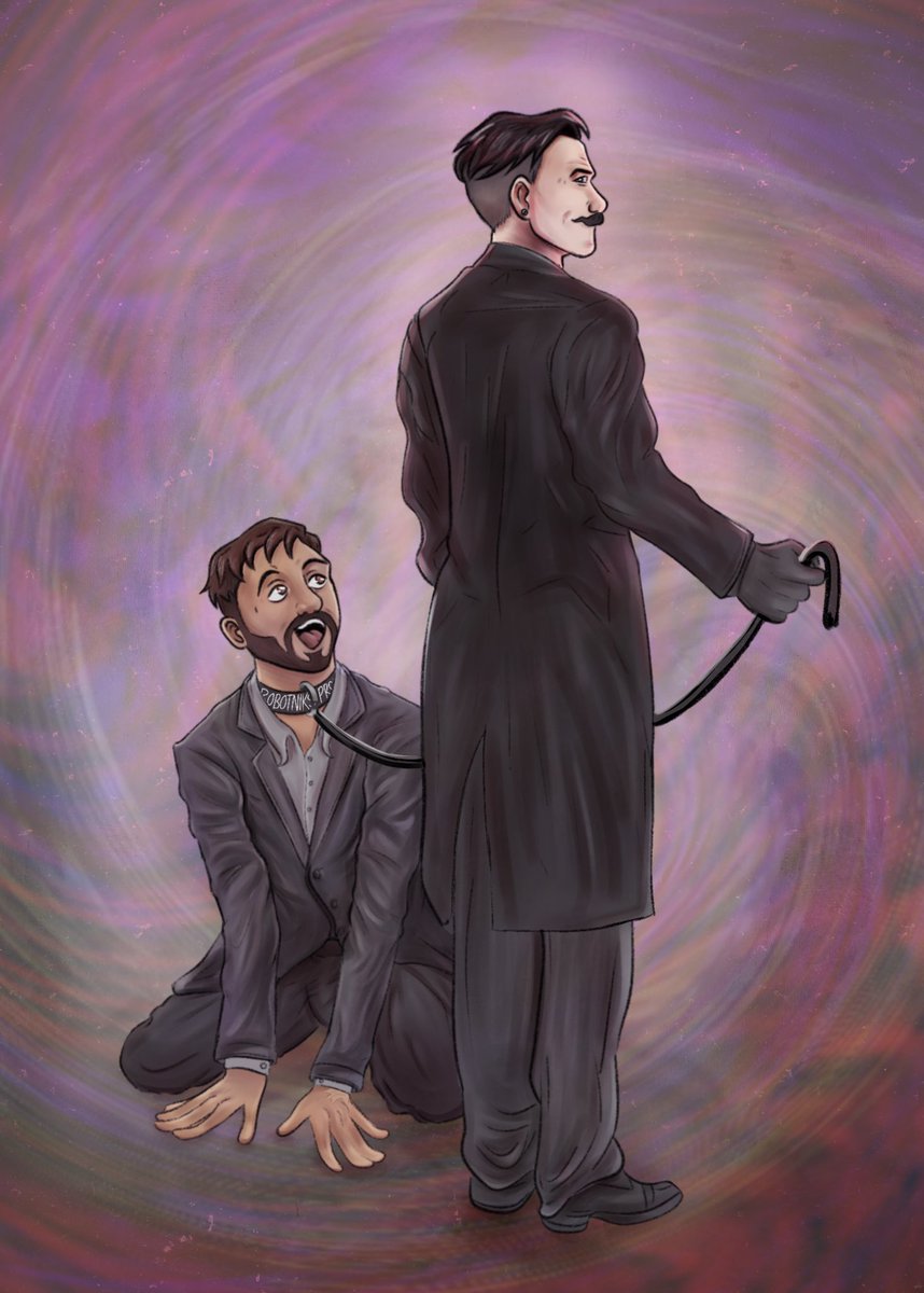 Arcaydle's tweet photo. A loyal dog following at your heels

                 I worship the brilliance of your mind

Commission for @SycophantStone https://t.co/ZHnPcEgoJf