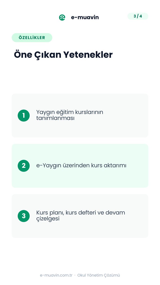 e_muavin's tweet photo. Kurs planını sıfırdan yazmayın. 📚
Hazır müfredatlardan kurs planı, otomatik kurs defteri ve devam çizelgesi — halk eğitimi kurslarınız tek ekranda.

🎁 HOSGELDIN100 kuponuyla %100 indirim
💳 Kredi kartı gerekmez

👉 https://t.co/16l24LzIhY https://t.co/HA9jzsKc0F