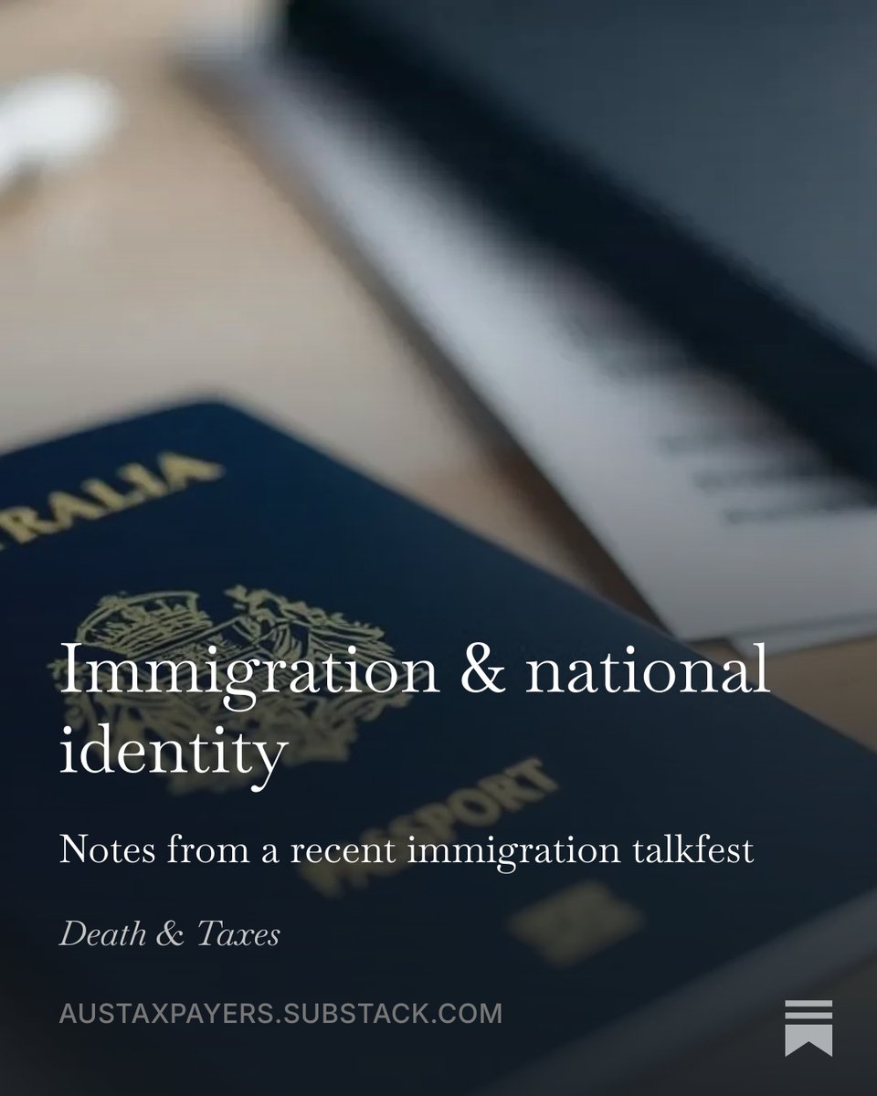 AusTaxpayers's tweet photo. Our latest newsletter takes a look at the divisive issue of immigration and national identity, inspired by the recent immigration policy dialogue hosted by the @RMenziesInst. Link in the comments. https://t.co/FJURVuWOUo