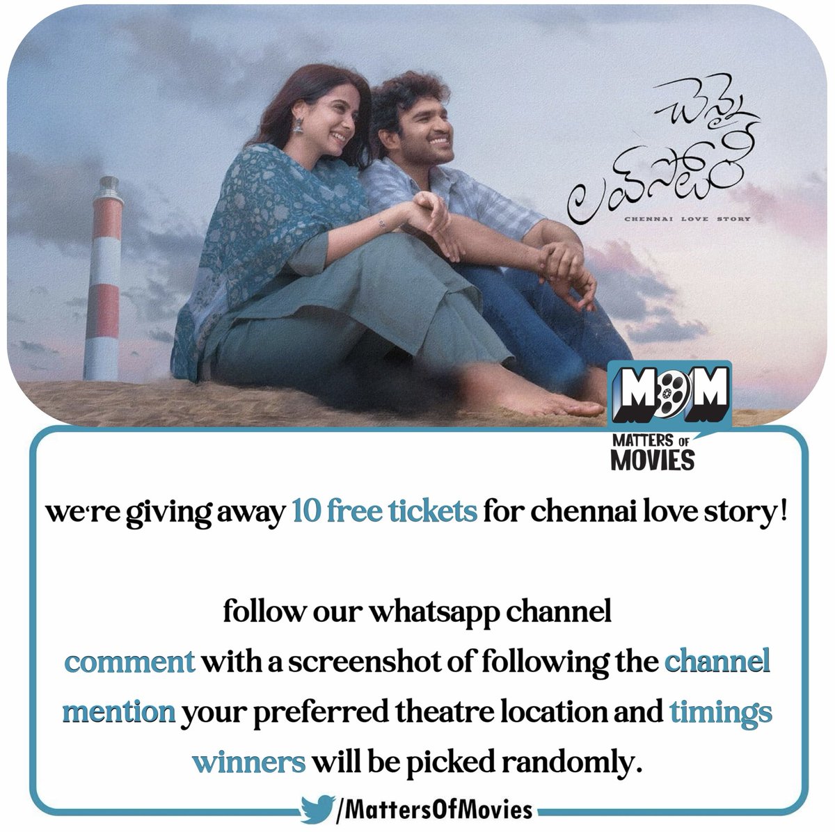 MattersOfMovies's tweet photo. #ChennaiLoveStory  Give away.

https://t.co/WgzcjqogD0

#GiveAway https://t.co/uxbRAoAWX2