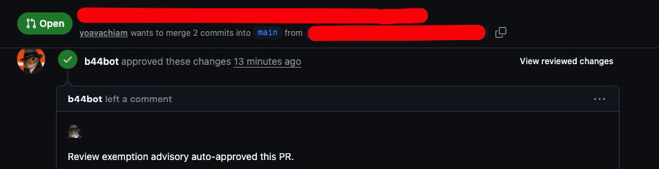 yoavac's tweet photo. I opened a PR. Two commits, tiny change.
By the time I went to hunt down a reviewer, it was already approved.  The bot approved my PR. 😮  

Yoav Farhi and the team built a bot that recognizes when a change is small and safe enough to not need a human. 
No ping, no context switch for someone else, no waiting.  
Best kind of infra: the kind you only notice because something annoying didn't happen. ⚡️
@Base44