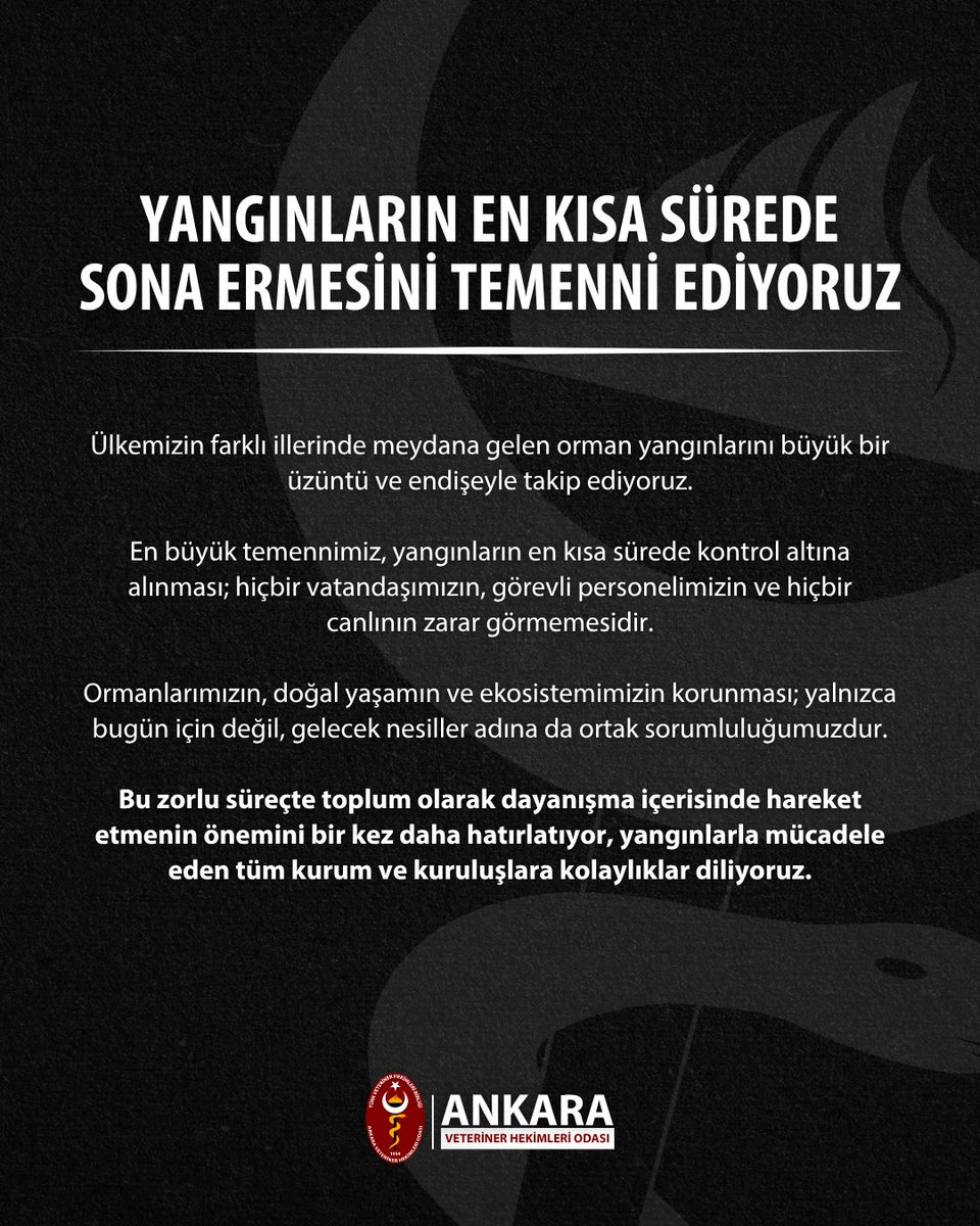 ankaravho's tweet photo. 📢YANGINLARIN EN KISA SÜREDE SONA ERMESİNİ TEMENNİ EDİYORUZ https://t.co/qiZ2cpgsb0