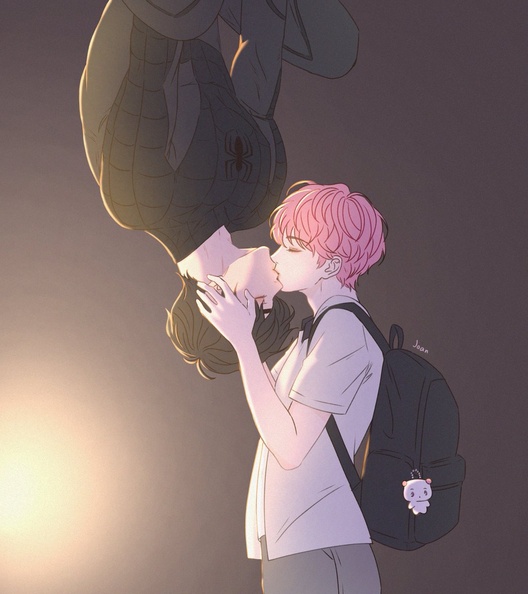 mmeow_miimu's tweet photo. the nerd black-spider and his crush https://t.co/GVXGLO1iVz