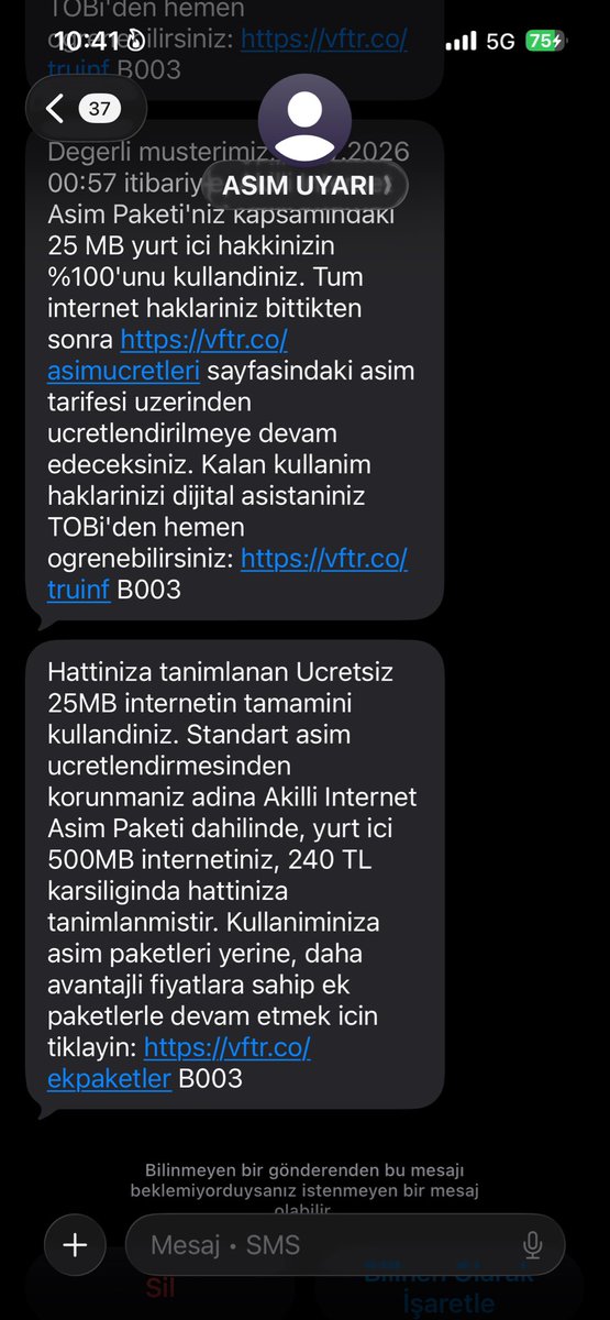 expulse's tweet photo. @VodafoneDestek  saat 1.12 de biten internetim için , anında işlem yapmama rağmen bana 500mb interneti 204 tl ye tanımlamışsınız. 10gb internet paketi zaten 300 küsür tl ve zaten onu satın almışım. 

Acil olarak tanımlanan 500mb ücretini silmenizi rica ederim. https://t.co/t9bfy9DWK3