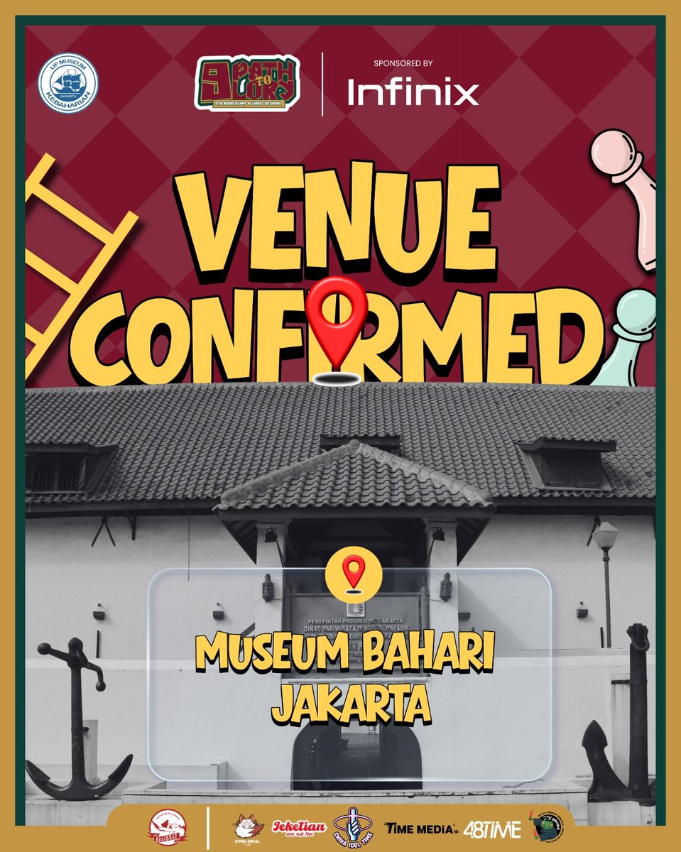 Allianceregion_'s tweet photo. 📍 VENUE CONFIRMED! ⚓🎉

Akhirnya yang ditunggu-tunggu resmi diumumkan! 🔥

9th Anniversary Alliance Regional 48 akan diselenggarakan di:
📍 Museum Bahari Jakarta

Siapkan diri kalian untuk merayakan momen spesial bersama seluruh komunitas, penuh keseruan, kebersamaan, dan tentunya pengalaman yang nggak akan terlupakan! ❤️✨

💬 Siapa yang paling nggak sabar datang ke Museum Bahari? Tulis di kolom komentar dan tag teman yang bakal kamu ajak! 👇

#9thAnniversaryAllianceRegional48 #AllianceRegional48 #PathTo9lory