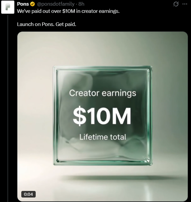 Ponzo_coin's tweet photo. Over $10M paid to creators is what real ecosystem growth looks like.
Congrats to the entire @ponsdotfamily team for building opportunities and rewarding creativity. 💚
$Ponzo is proud to build alongside you. 🏠🚀 https://t.co/RW9foXY7iV