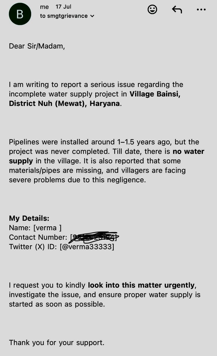 verma33333's tweet photo. Bainsi (Nuh Mewat) water crisis continues 🚨
Full details already sent via email, still no response.
People are suffering daily without water.
We need water, not excuses. Act now!

@cmohry @Districtnuh @phedhry @HaryanaGovt @PMOIndia

#Bainsi #Nuh #Mewat #WaterCrisis #Haryana #PublicIssue #ActNow