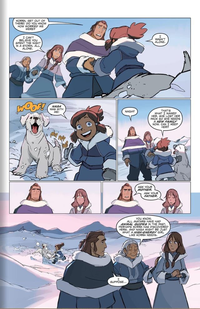 Animeupdatex's tweet photo. Korra meeting her best friend Naga, https://t.co/zpWYITNJwy