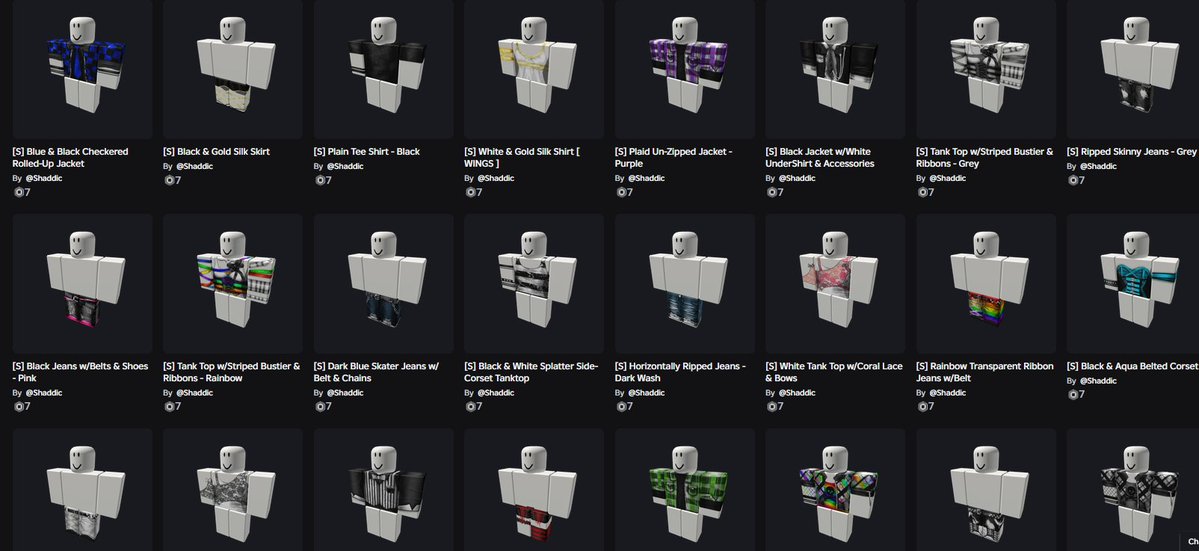 batteries_eater's tweet photo. i just found out that shaddic recently put her clothes back onsale and got premium for the upcoming clothing update

this is really big news for 2009-2015 roblox cosplayers🥹im so joyous https://t.co/Or7ECkzx16