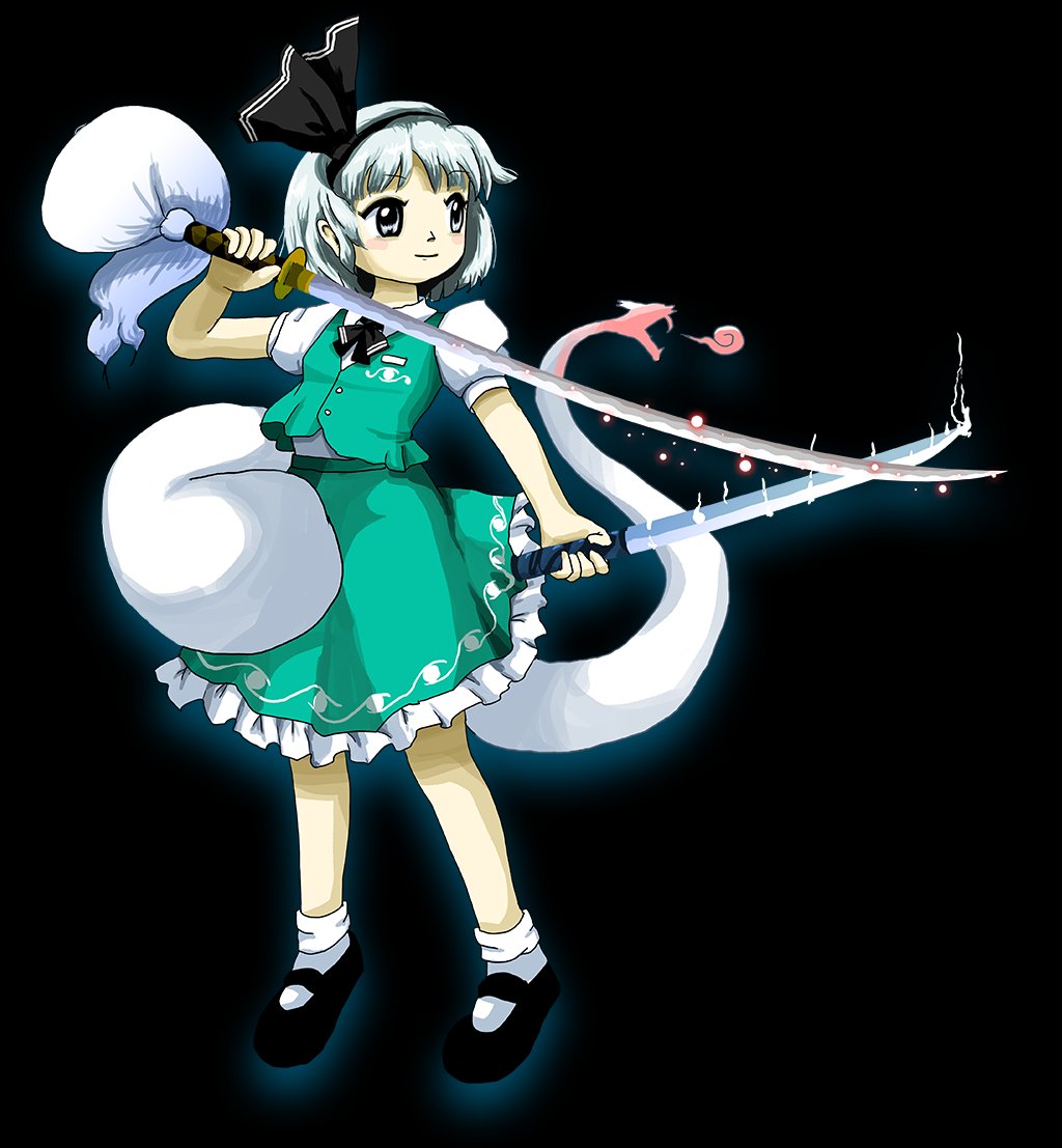 grilledglobe's tweet photo. @carefantasia You took IN Youmu's appearance as a reference, which is exactly what V1 was based off

now in PoFV, there are two alt. outfits for Youmu. V1.5. took inspiration off the one that looks more green instead of usual blue-green 

even in WBaWC, Youmu's appearance is nothing alike https://t.co/8ROFEsVPlm