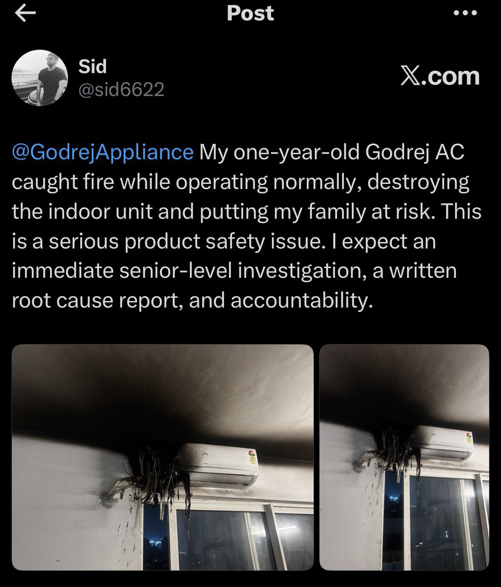 sid6622's tweet photo. @GodrejEntGroup @isro @NASA @isro and @NASA  don’t let this fraud company involve anywhere they are not able to manufacture Air Con their engine will be more dangerous https://t.co/fQ3muqgF88