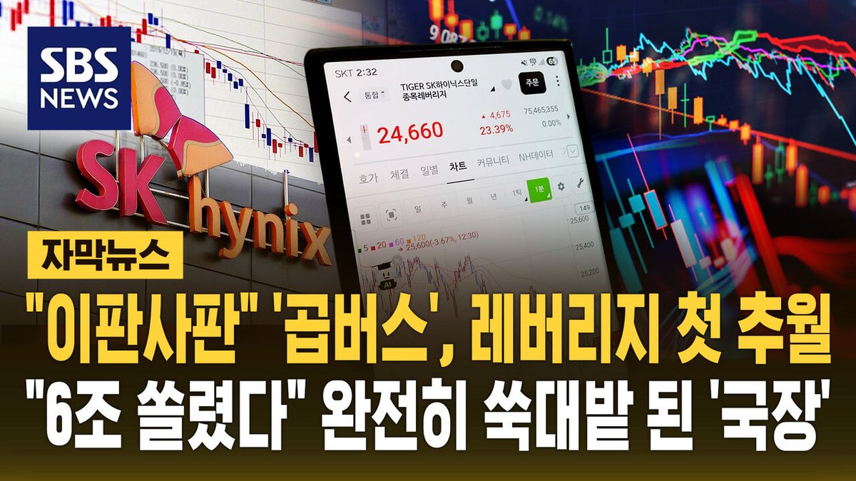 SBS8news's tweet photo. “[자막뉴스] "이판사판" '곱버스', 레버리지 첫 추월…"6조 쏠렸다" 완전히 쑥대밭 된 '국장'

#시장 #분석 #폭발 #가격 #kodex #레버리지
도움이 되었다면 기사를 공유(재게시)해 주세요!
👉 자세한 내용은 프로필 링크로 오시면 더 확인 가능합니다.” https://t.co/OZQ0pO0vn8