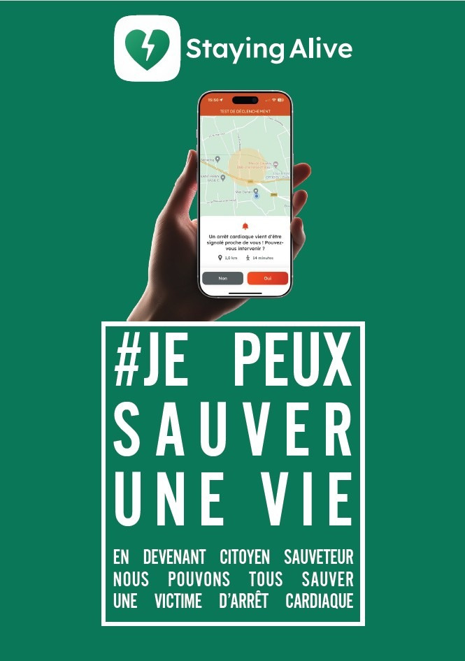 Alfortville_94's tweet photo. ❤ Arrêt cardiaque : chaque minute compte !

Un arrêt cardiaque vient d’être signalé près de vous ? Vous pouvez peut-être sauver une vie.

📱 Avec l’application Staying Alive, chacun peut devenir un citoyen sauveteur. En vous inscrivant, vous pouvez être alerté lorsqu’une victime se trouve à proximité et intervenir rapidement en attendant l’arrivée des secours.

Dans ces situations, chaque seconde compte. Les premiers gestes de secours et l’utilisation rapide d’un défibrillateur peuvent faire la différence.

🫀 Face à un arrêt cardiaque :
✅ Appelez immédiatement le 15, le 18 ou le 112
✅ Commencez un massage cardiaque
✅ Utilisez un défibrillateur si un appareil est disponible à proximité

À Alfortville, la santé publique et la prévention sont des priorités de notre ville. À travers son Contrat Local de Santé, signé avec l’Agence Régionale de Santé et les partenaires du territoire, la Ville développe des actions concrètes pour favoriser l’accès aux soins, prévenir les risques et améliorer le bien-être des habitants.

Dans cette démarche, Alfortville agit également pour faciliter l’accès aux équipements qui peuvent sauver des vies, avec l’installation de défibrillateurs dans plusieurs lieux publics.

📍 Où trouver un défibrillateur ?
Pour localiser le défibrillateur le plus proche de vous :
👉 https://t.co/3UOhQCLjg7

À Alfortville, des défibrillateurs sont notamment accessibles dans plusieurs équipements municipaux :
🏛 Hôtel de Ville
🏥 Centres municipaux de santé
🤝 Maison des Solidarités Gisèle Halimi – CCAS
🏟 Équipements sportifs et culturels municipaux

Parce que la prévention concerne chacun d’entre nous, devenez vous aussi un citoyen sauveteur.

❤ Nous pouvons tous sauver une vie.

#AlfortvilleVilleDeBonheuretdePartage