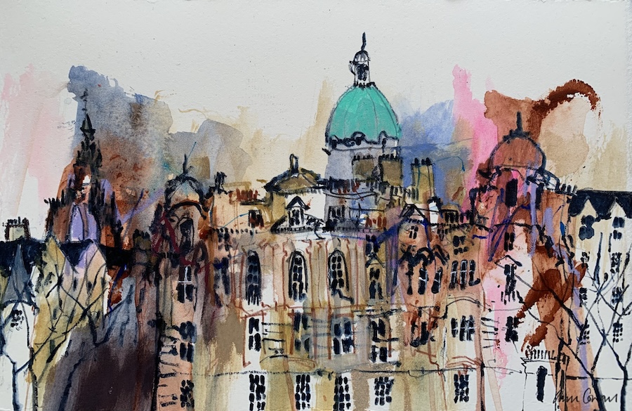 FidraFineArt's tweet photo. Summer Exhibition

Open Tue-Sat 11-4 &amp; Sun 12-4pm until 30 Aug.

Ann Cowan RSW
Spring Day in the Old Town, Edinburgh
Mixed Media on paper
18x28cm, 35x43cm framed
£350

#anncowanart #edinburgh #drawing #edinburgholdtown https://t.co/8ReeW3dTRQ