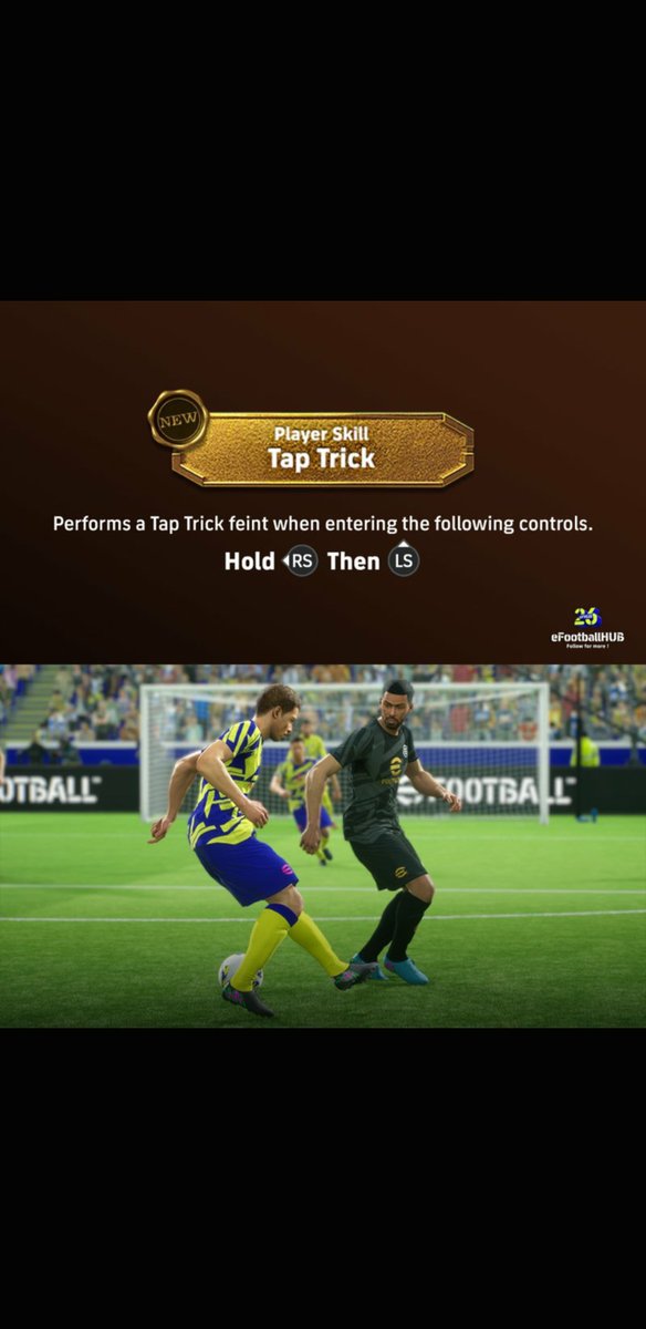 FaVour47357's tweet photo. [Tap Trick] showtime.  Person a tap trick when entering the feint command. 
#Efootball 
#viral https://t.co/ixvkMxKr1l