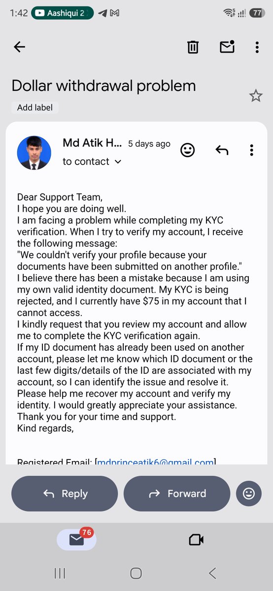 ARINCOMEBDTOP's tweet photo. ADIChain company Scamer no one will work anymore if you have any problem they do not solve any problem and do not reply Scamer @ADIChain_
@Predictstreet #ADIChain_Scamer
#Scam

Their social media accounts should be reported.

I have been trying to contact the ADI team for 15+ days through Email, X (Twitter), Discord, Facebook, and TikTok, but I have received no response.
My KYC was rejected with the message: "Your documents have been submitted on another profile."
I am using my own valid ID, and $75 of my funds are locked because I cannot complete verification.
Despite providing all my account details and requesting a manual review, the support team has remained silent.
Until my issue is resolved, I cannot recommend this platform. Please be careful before depositing funds or relying on their support.
@ADIChain_ @Predictstreet 
(mention all official accounts)
#ADIChain #Crypto #KYC #Scam #Scamer