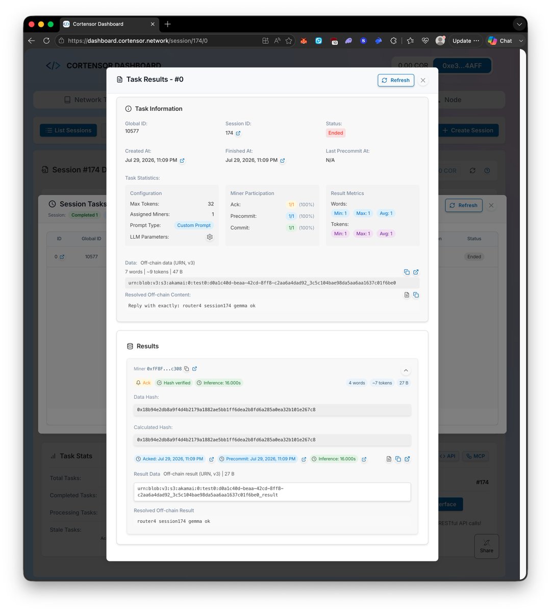 cortensor's tweet photo. 🛠️ DevLog – Additional Model Sessions Are Being Added to Portal

A quick follow-up on the expanded Mainnet Full node and Portal setup.

🔹 Current progress
- New sessions backed by the latest dedicated-node set have now completed initial baseline checks
- These sessions add more model coverage to the Mainnet Full Portal path
- The initial task, result-return, and off-chain data flow appears to be working as expected

🔹 Portal update
- We will now add the new sessions into the Portal configuration
- This will expand the models available across the managed router and session pool
- The goal is to validate the broader model footprint before increasing test volume further

🔹 What comes next
- Confirm routing and session selection across the newly added model paths
- Increase parallel and continuous Portal testing
- Monitor node execution, latency, failures, result return, and gateway distribution
- Adjust session assignments as the larger node footprint settles

🔹 Current takeaway
- Additional Mainnet Full model sessions are now ready to be introduced into Portal
- Testing will ramp up gradually as the expanded configuration is validated
- This is the next step toward broader model coverage and higher-capacity Portal testing

#Cortensor #DevLog #Portal #MainnetFull #NodeOps #Router #AIInfra