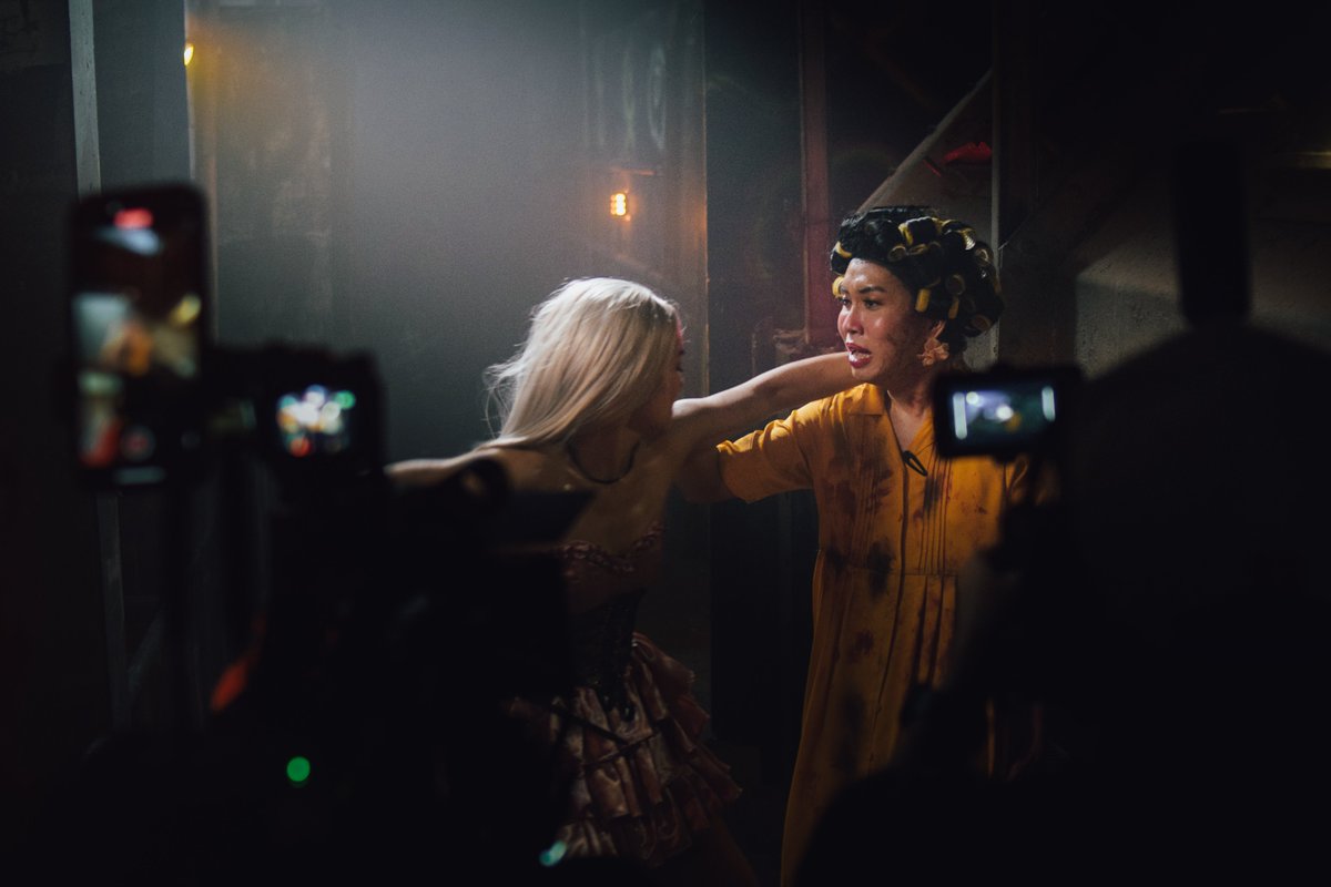 RegalFilms's tweet photo. Here's your exclusive look behind the scenes of SHAKE, RATTLE &amp; ROLL: Evil Origins—where every scare, scream, and sinister moment came to life.

Ready for another round of nightmares?
 Now streaming on Netflix.

#SRREvilOrigins https://t.co/fnONagoQ3S