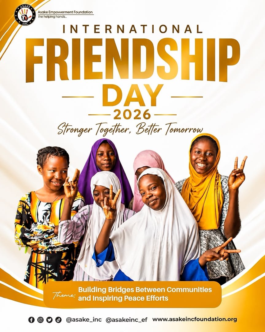 asake_inc's tweet photo. Happy International Friendship Day.

Today and every day, let’s celebrate what makes us different, and stand together for what makes us one.

#asake_inc #internationalfriendshipday #culturaldiversity https://t.co/UoVP8wqyHL
