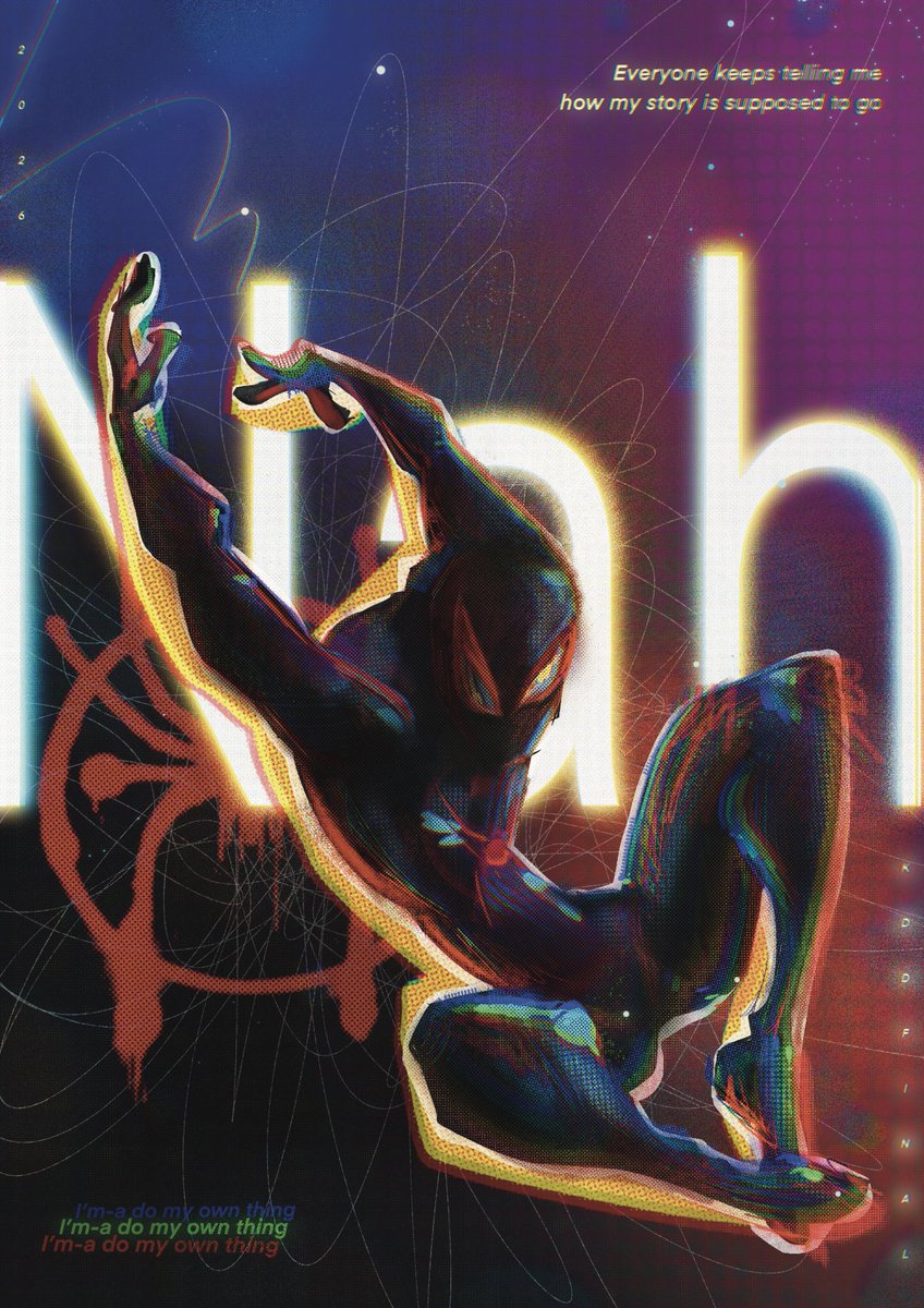 kddfinal's tweet photo. Miles Morales poster, and I actually don't like it, but still...

#Spiderman https://t.co/xLh7d4kmTB