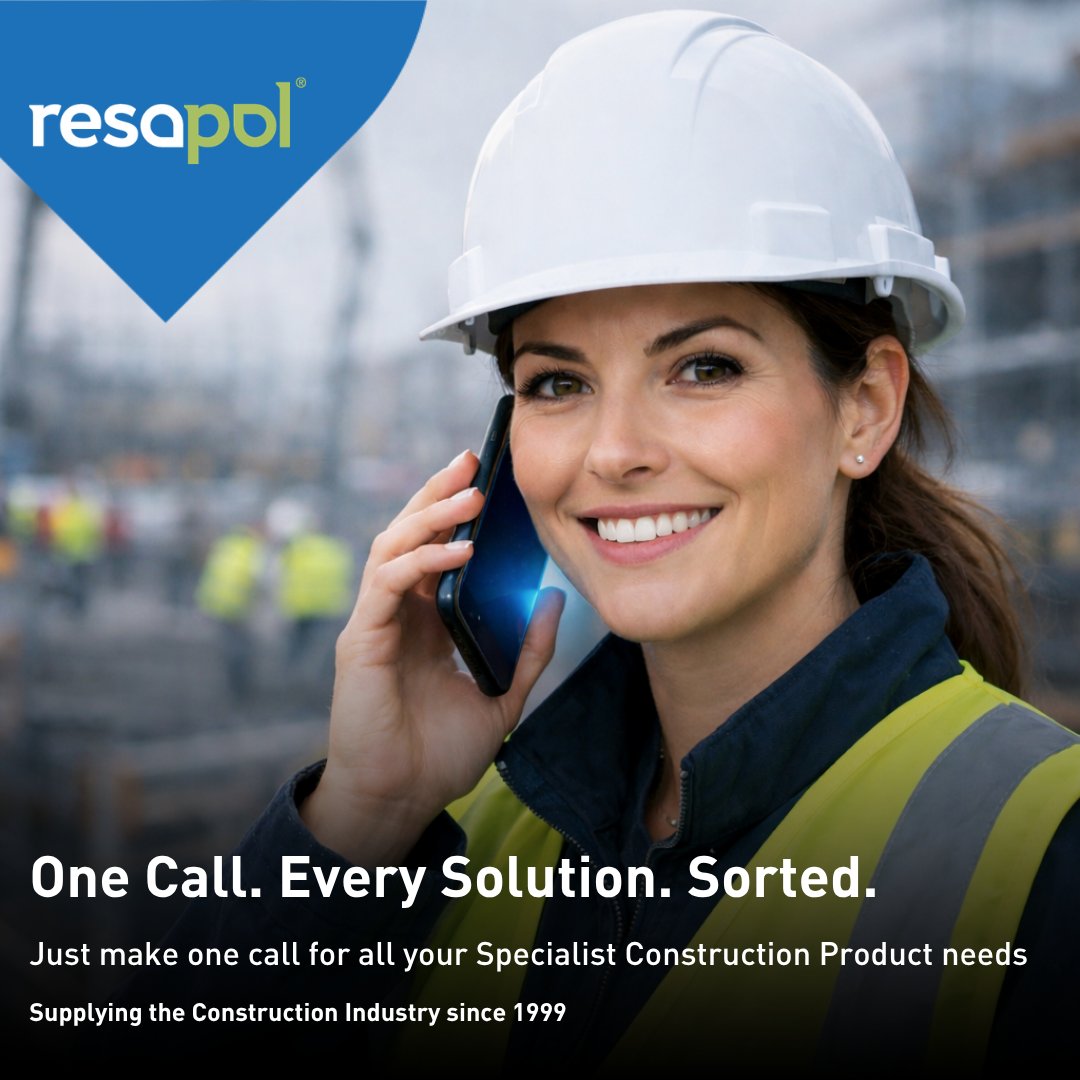 resapol's tweet photo. Stop searching, start calling. 📞 0800 083 1942

Resapol is your one call for all specialist construction products. 🏗️

Providing solutions for the industry since 1999. Sorted.

#Resapol #Construction https://t.co/HiclLiluAU