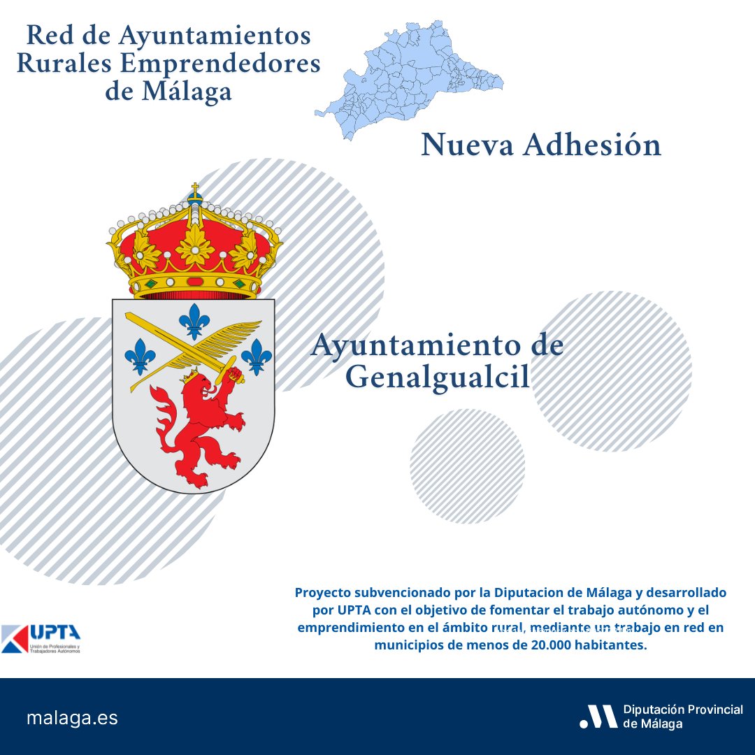 andalucia_upta's tweet photo. 🆕 Nueva adhesión a la Red de Ayuntamientos Rurales Emprendedores de Málaga
El Ayuntamiento de Genalguacil se incorpora para apoyar al trabajo autónomo local 👋
@upta_es @empleaMLG #RareMa
@EDUARDOABADSABA @InesMazuelaRo https://t.co/rLwEYZRdWJ