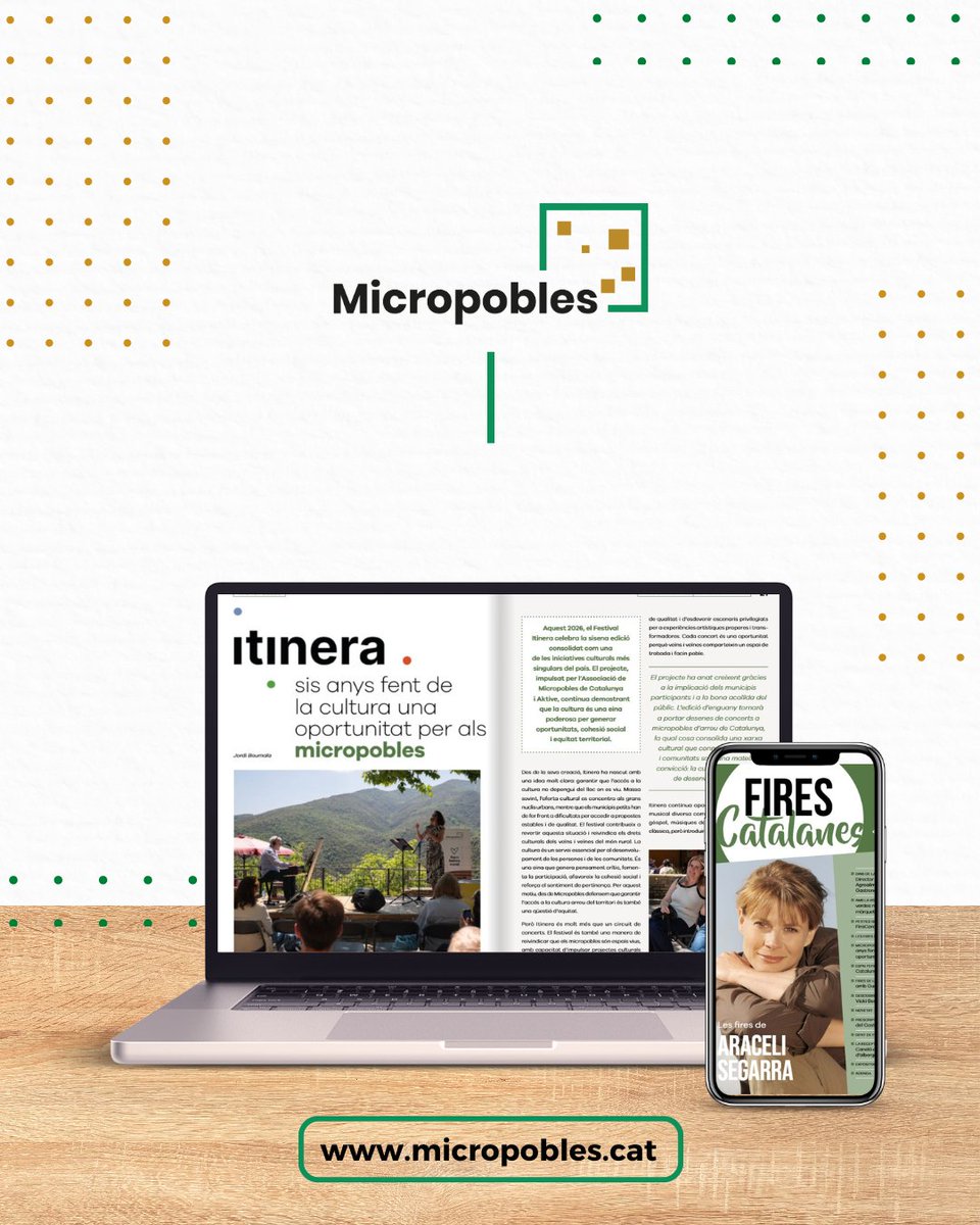 Micropobles's tweet photo. 🎷El #FestivalItinera al nou número de @FiresCatalanes!

🎶Descobriu un projecte que impulsa la música i el talent local i demostra que la cultura també es crea, es viu i transforma el territori des dels #micropobles!
👇👇
https://t.co/EageD9UuDK

#SomBatecRural 💚 #Cultura https://t.co/PApCWSdhG2