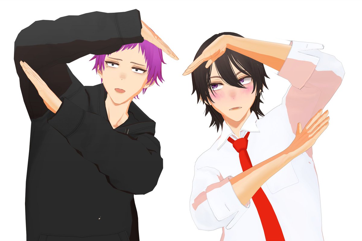 sobakommd's tweet photo. 【絶BMMD】でいいんだろうか……動くようになった！嬉しい！ので静止画up。もっと調整して8月に動画出したい。
物理も足ぐねも何も解決しとらんが見たければ自分で生やせの精神だけはニコニコで学んだ。
これは東條君に何やらされてるかわかったDDとわかってないDK！後から写真もらって横転して。 https://t.co/TqAw2y6meh