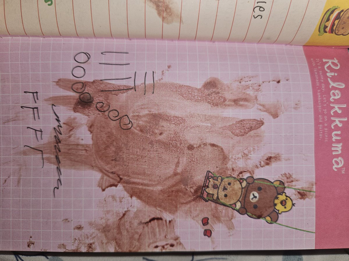 fuwanaii's tweet photo. UsingThis book To log my progress Why do I have blood Smearing on some pages😭😭😭😭😭This is a very old Book I had It 3 years-4years Ago https://t.co/uZVXV1KPS1