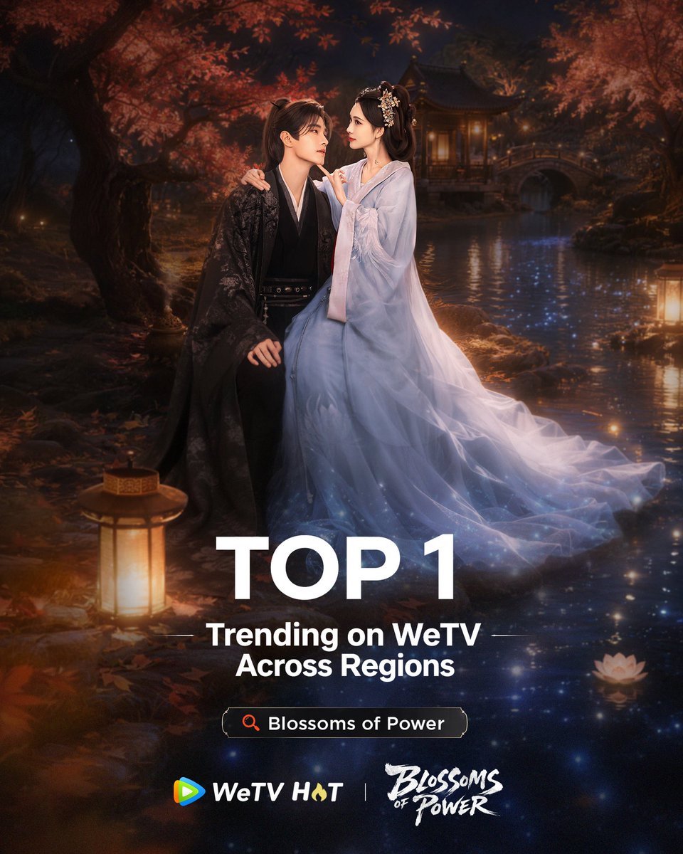 OnlyMengZiYi's tweet photo. Tencent Video update 
บุหงาซ่อนคมทะยานอันดับหนึ่งความนิยมต่างประเทศ
ขอแสดงความยินดีกับซีรีส์บุหงาซ่อนคม ที่คว้าอันดับ 1 (TOP 1) ในด้านความนิยมในหลายภูมิภาคในต่างประเทศ! 🥳🥳
ขอขอบคุณผู้ชมและเพื่อน ๆ ทุกท่านสำหรับความรักและการสนับสนุน!
#บุหงาซ่อนคม #BlossomsOfpower #WeTV https://t.co/BjucFlUOtX