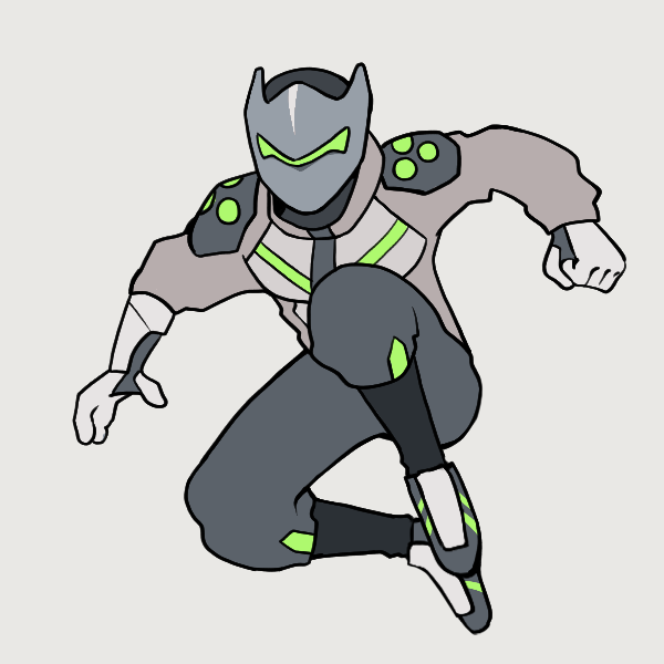 Bufblee's tweet photo. One more before I go to bed, completing the set heh #overwatch #genji https://t.co/Oo1V3SJNIi
