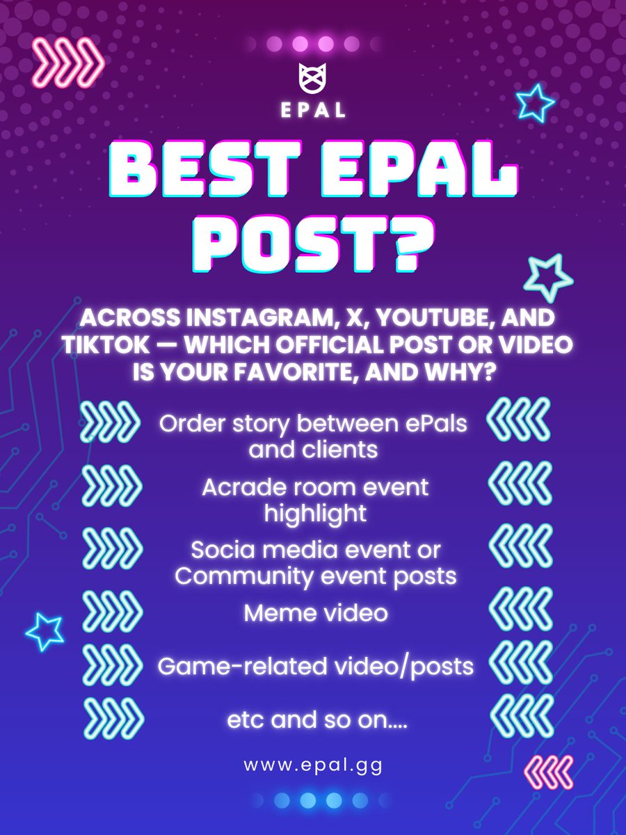 epalgg's tweet photo. 📱 EPAL ON SOCIALS — WHICH ONE WINS YOUR HEART?
• Instagram 📸
• X 🐦
• YouTube 🎥
• TikTok 🎶
👇 Fill in the form and tell us your #1 favorite!
https://t.co/vHgDkAqxkF
#EPalSocials #FanFavorite #BestContent #WinWithEPal https://t.co/vC7NQyyIiG