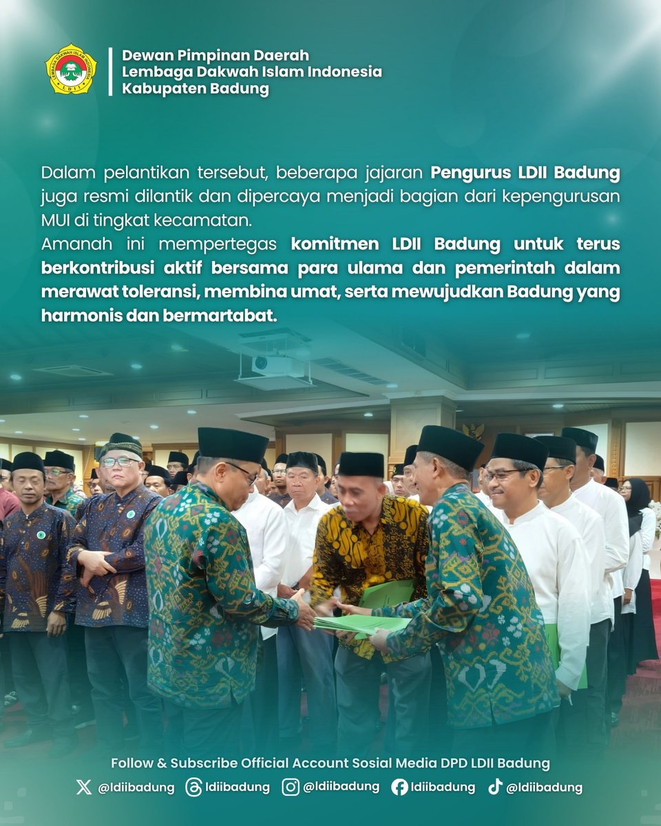 ldiibadung's tweet photo. DPD LDII Kab. Badung menghadiri Pelantikan Pengurus MUI Kecamatan se-Kabupaten Badung di Gedung DPRD Badung, Minggu (26/7). Beberapa jajaran pengurus LDII Badung juga resmi dilantik masuk dalam kepengurusan. https://t.co/LO7sWw0mVH