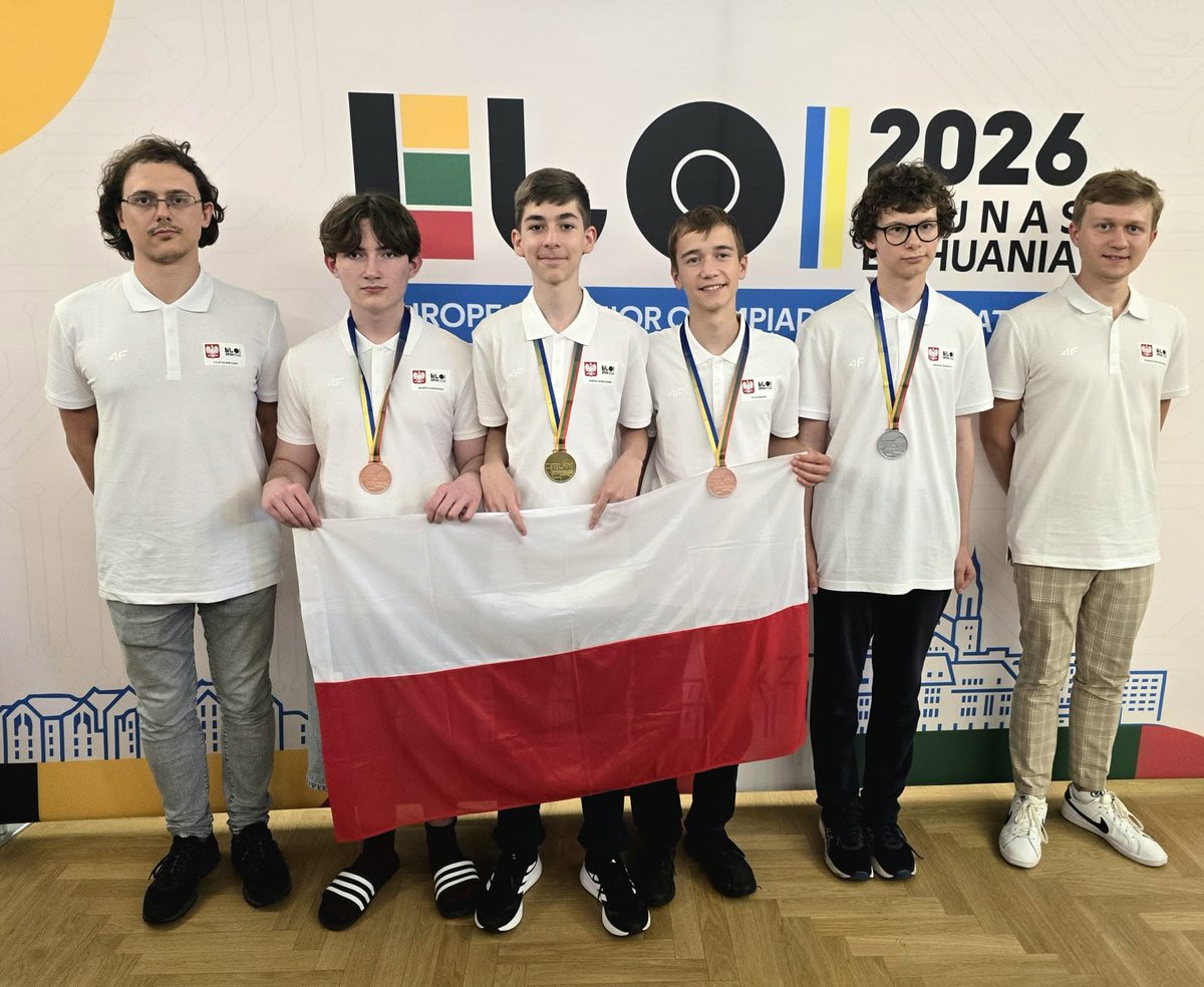 OkiKolo's tweet photo. Czy można powiedzieć że jesteśmy informatyczną potęgą? 
15 letni Polak ze złotym medalem i drugim miejscem w Europejskiej Olimpiadzie Informatycznej Juniorów!!!
https://t.co/5d40qNMsfA https://t.co/239B9IZEle