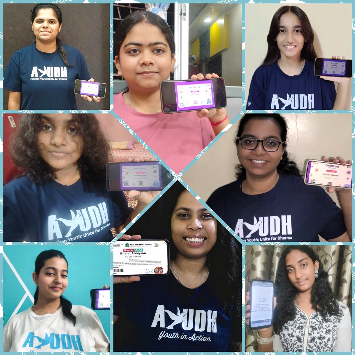 ayudh_india's tweet photo. #AYUDH members from various states are proudly serving as ambassadors for the #NashaMukt Yuva for Viksit Bharat campaign, inspiring and spreading the message to fellow youth and other youth groups. Congratulations
#AmmaAppealsForNMB
#AmmaAppealsForNMYVB
#SayNoToDrugs #AYUDHIndia https://t.co/zZKXFLJCKy