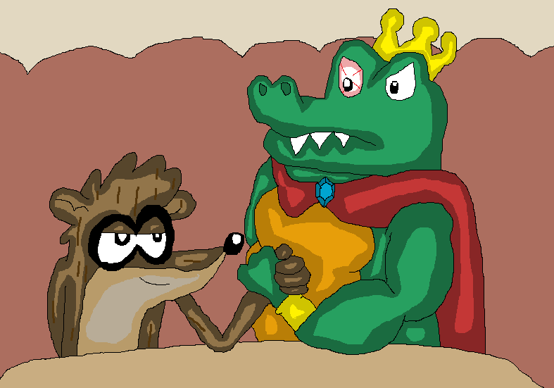 YMPCF2008's tweet photo. Arm Wrestling

#regularshow #art #drawing #kingkrool #crossover https://t.co/hwI8tN9G19