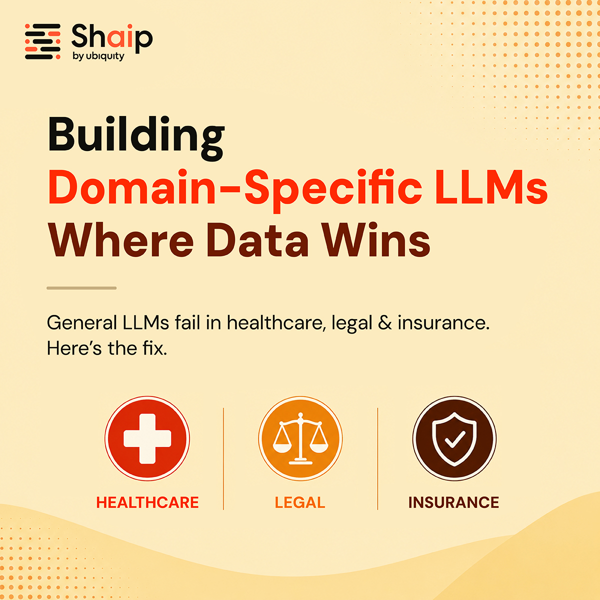 weareshAIp's tweet photo. Domain-specific LLMs win through high-quality, SME-validated data tailored for healthcare, finance, and insurance. 

Domain wins are data wins.
 
#DomainSpecificAI #LLM #DataAnnotation #Healthcare #Finance #Insurance #Shaip https://t.co/a3yJBA6K1Q